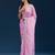 pink digital prints sequin embroidered georgette saree with blouse