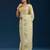 yellow digital prints sequin embroidered georgette saree with blouse