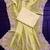yellow digital prints sequin embroidered georgette saree with blouse