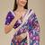 purple digital prints sequin embroidered georgette saree with blouse