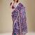 purple digital prints sequin embroidered georgette saree with blouse