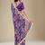 purple digital prints sequin embroidered georgette saree with blouse