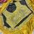 yellow ombre mirror work chinon saree with blouse