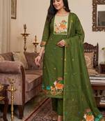 Premium cow design jamdani muga cotton salwar kameez material