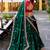 Green sequined embroidered work wedding lehenga choli with dupatta