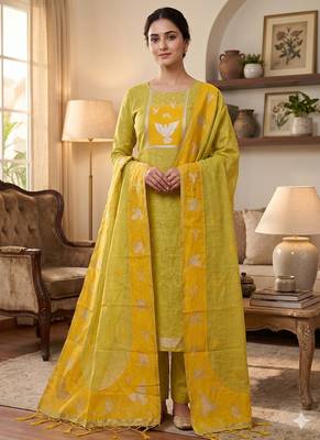  jamdani muga cotton salwar kameez material 1