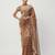 Copper sequin embroidered, mirror work,  zimmy choo silk bollywood saree with blouse