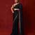 Black sequin embroidered,  chinnon silk bollywood saree with blouse