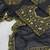 Black sequin embroidered,  chinnon silk bollywood saree with blouse