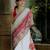 white printed soft cotton  saree with blouse