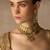Gold Embroidered Tissue Silk Lehenga Set