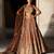 Tangerine Rust Embroidered Tissue Silk Lehenga Set