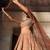 Tangerine Rust Embroidered Tissue Silk Lehenga Set
