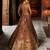 Tangerine Rust Embroidered Tissue Silk Lehenga Set