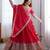 Red crepe silk lehenga choli for women