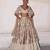 Champagne Brown Embroidered Silk Lehenga Set