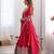 Red crepe silk lehenga choli for women