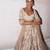 Champagne Brown Embroidered Silk Lehenga Set