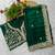 Green sequin embroidered, cut work satin silk bollywood saree with blouse