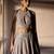 Dusty Pink Embroidered Tissue Silk Lehenga Set