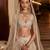 Golden Ivory Embroidered Tissue Silk Lehenga Set With Veil