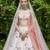 Ivory Embroidered Rambagh Silk Lehenga Set With Veil