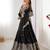 Black crepe silk lehenga choli for women