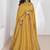 Vichitra silk yellow embroidered designer anarkali suit