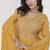 Vichitra silk yellow embroidered designer anarkali suit