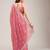 pink embroidered diamond work crunchy chiffon saree with blouse