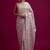 Pink embroidered, paper mirror work,  vichitra silk bollywood saree with blouse
