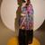 multicolor printed georgette saree with blouse