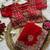 Red embroidered, cut work satin silk bollywood saree with blouse