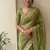 Green lace border sofi silk bollywood saree with blouse