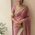 Pink lace border sofi silk bollywood saree with blouse