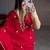 Red moti handwork,  latkan satin silk bollywood saree with blouse