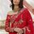 red embrodiery zari sequin embroidered moti work georgette saree with blouse