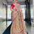 Beige embroidered, sequin embroidered, cut work zimmy choo silk bollywood saree with blouse