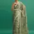 Green printed, sequin embroidered chinnon silk bollywood saree with blouse