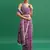 Purple printed, sequin embroidered chinnon silk bollywood saree with blouse