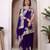 Purple sequin embroidered, cut work jimmy choo bollywood saree with blouse