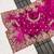 Rani pink sequin embroidered, cut work jimmy choo bollywood saree with blouse