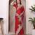 Red sequin embroidered, cut work jimmy choo bollywood saree with blouse