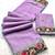 lavender thread work georgette saree with blouse