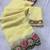 yellow thread work georgette saree with blouse