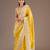 yellow sequin embroidered cut work premium gold crush saree with blouse