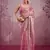 Pink mirror work, cut work soft burberry silk bollywood saree with blouse