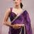 Purple mirror work, cut work soft burberry silk bollywood saree with blouse