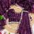 Purple mirror work, cut work soft burberry silk bollywood saree with blouse