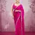 Rani pink mirror work, cut work soft burberry silk bollywood saree with blouse